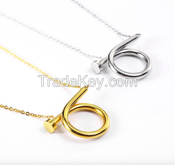 Stainless Steel Nail Necklace