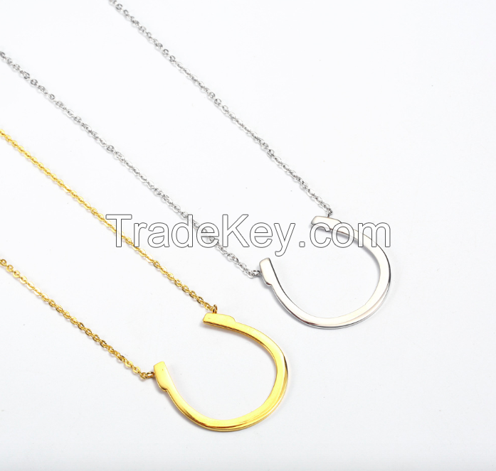 Stainless Steel Horseshoe Necklace