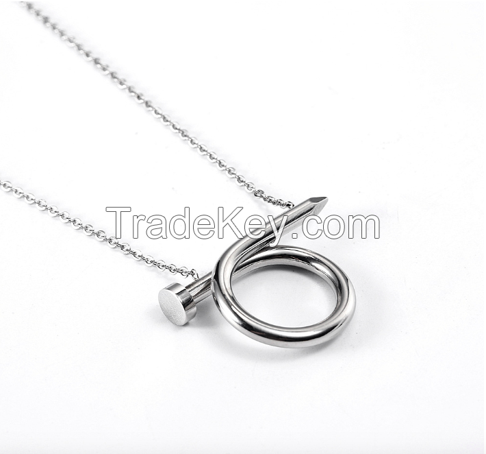 Stainless Steel Nail Necklace 