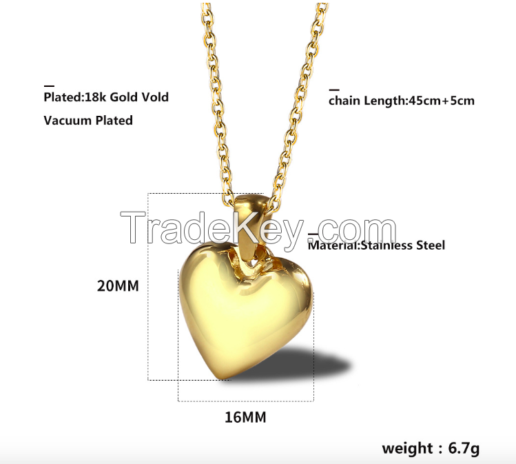 Stainless Steel Heart Necklace