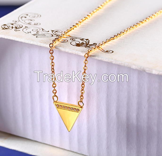 Stainless Steel Triangle Necklace