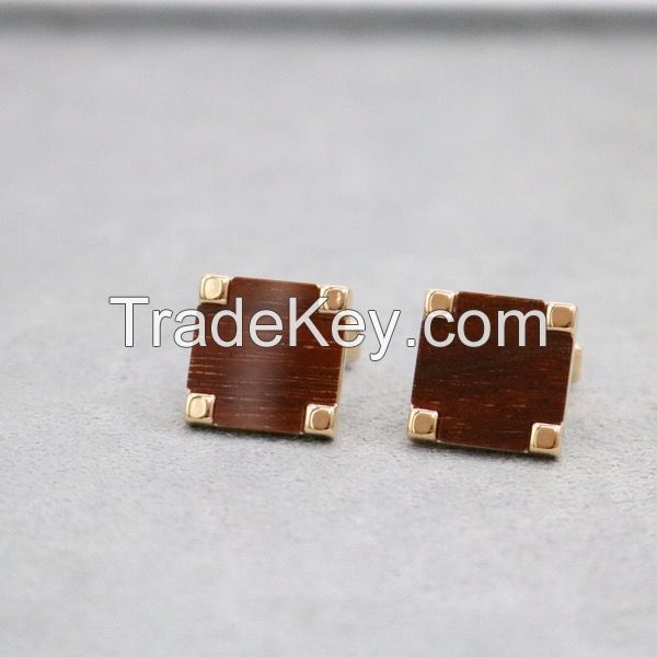 Golden Wood Cufflink