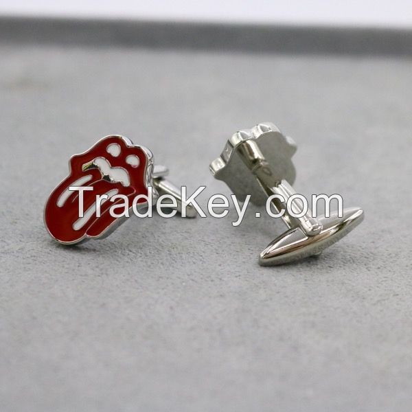 Red Lips and tongue Cufflink