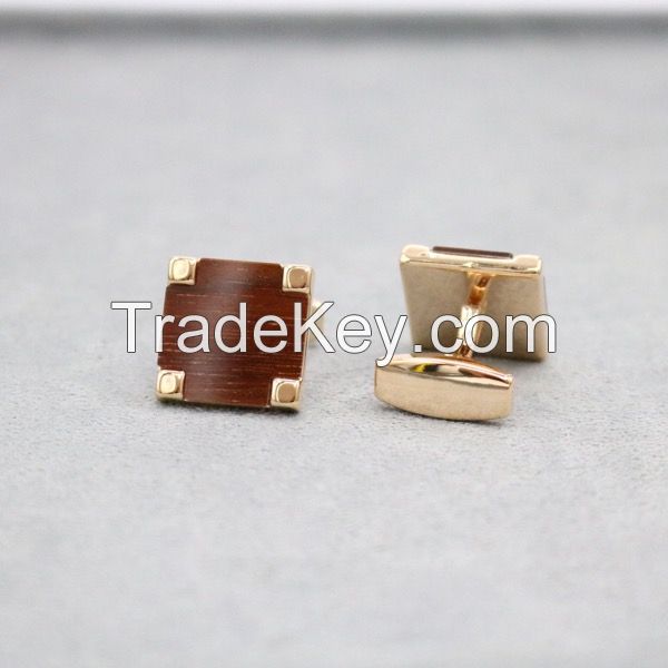 Golden Wood Cufflink