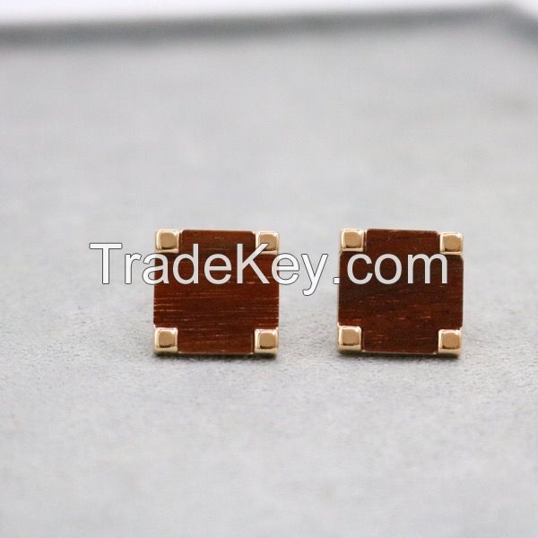 Golden Wood Cufflink