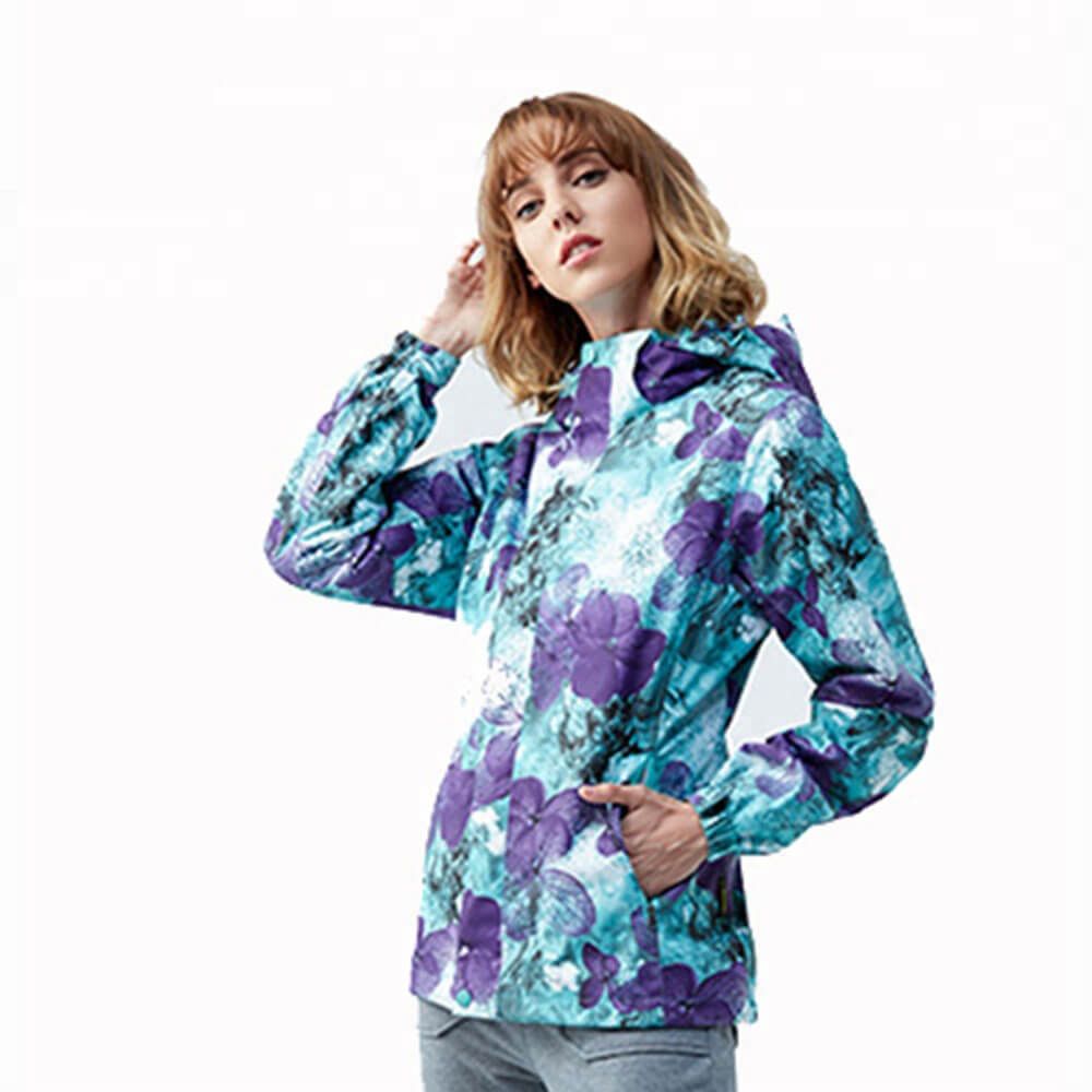 Latest Design Women Camouflage Polyester Hooded Jacket Camo Outdoor Jackets