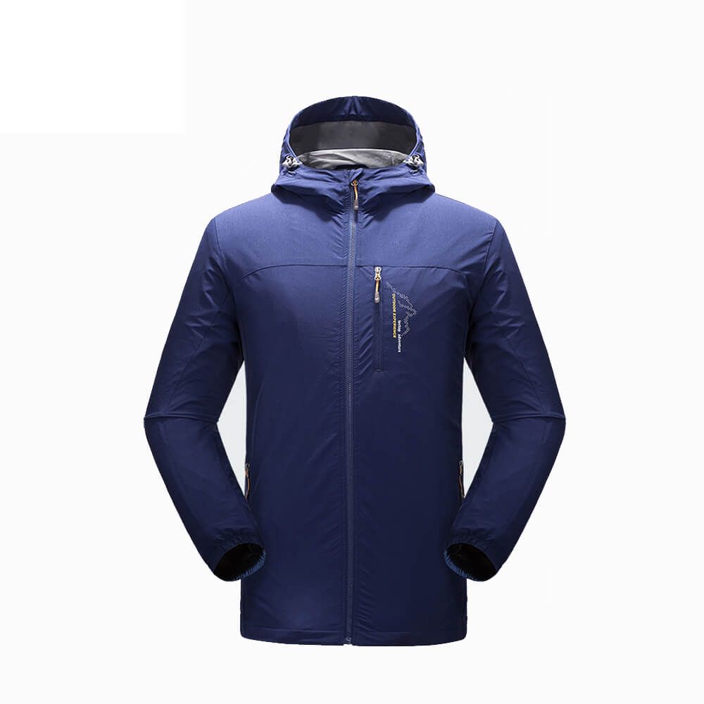 Man Solid Windbreaker Embroidery Technic Outdoor Jacket Spring Autumn Jacket