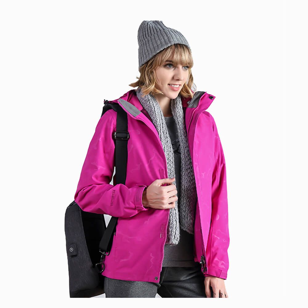 Fashion Clothing Ladies Printing Hooded Windproof Ski Jacket for Winter Outdoor Activities