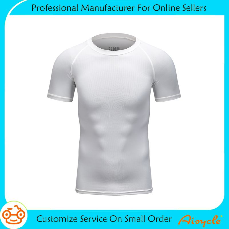 Mens wholesale price bodybuilding clothing compressed t shirt combat s