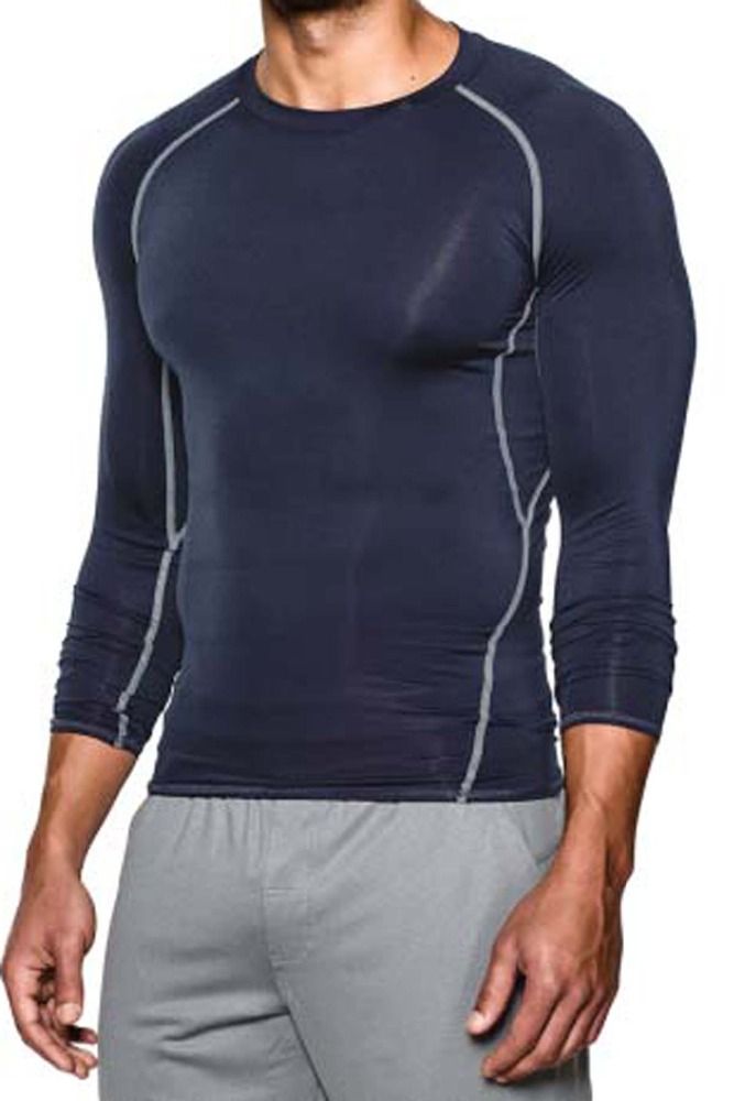 Men's Sports Wear Compression Tights Shirt Long Sleeve Tops GYM Fitnes