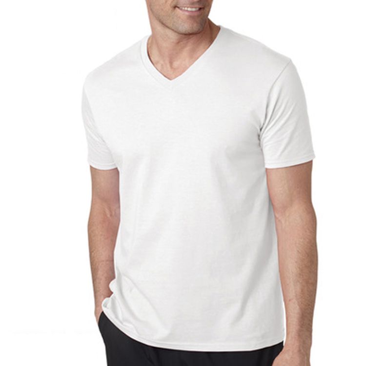 America Style Clothing Men's V neck High Quality plain Blank t shirts