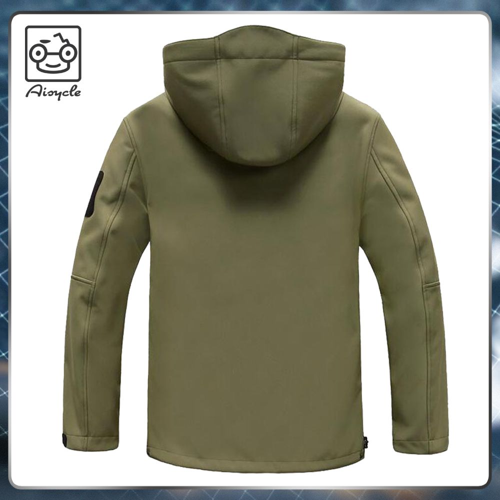 Black Softshell Jacket Army Green Hooded Business Jacket