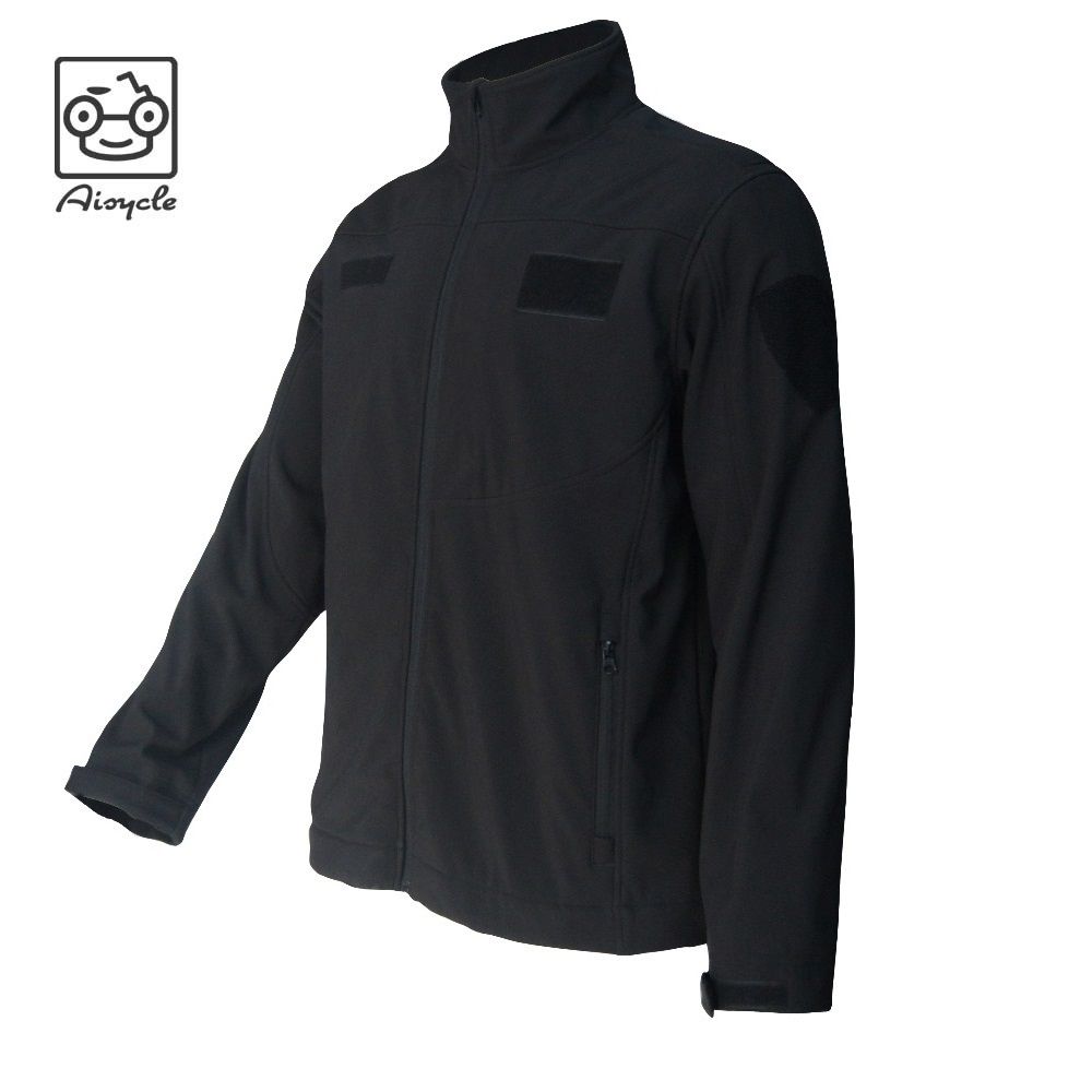 Mens Winter Waterproof Windproof Black Softshell Windbreaker