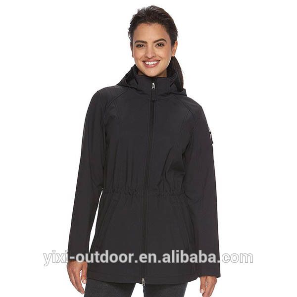 2019 New Design Long Style Women Waisted Softshell Jacket