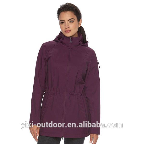 2019 New Design Long Style Women Waisted Softshell Jacket