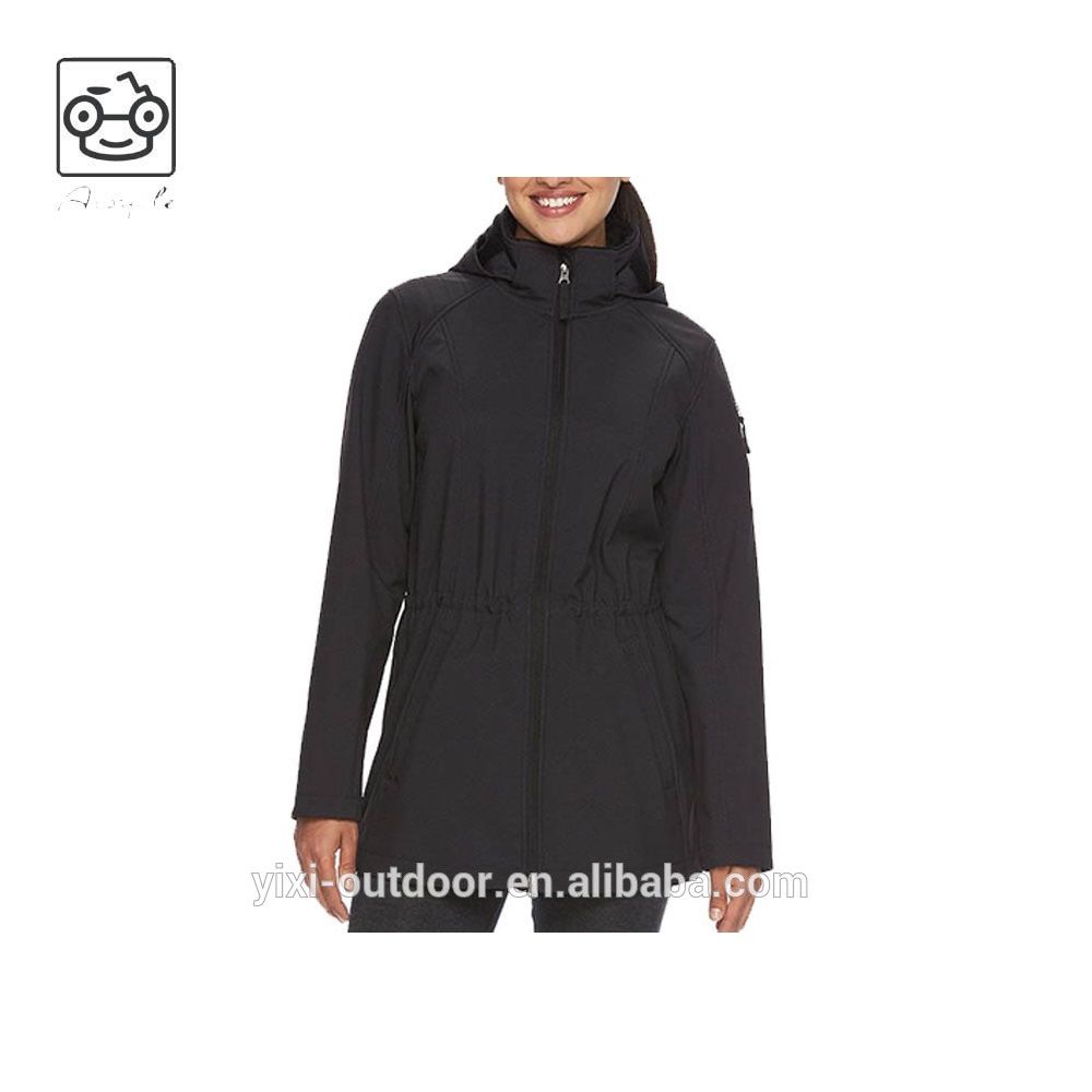 2019 New Design Long Style Women Waisted Softshell Jacket