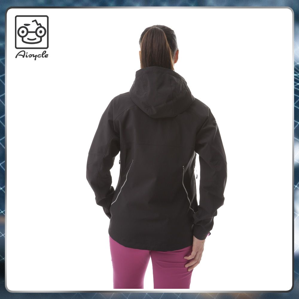 Ladies Black Windbreaker Camping Jacket