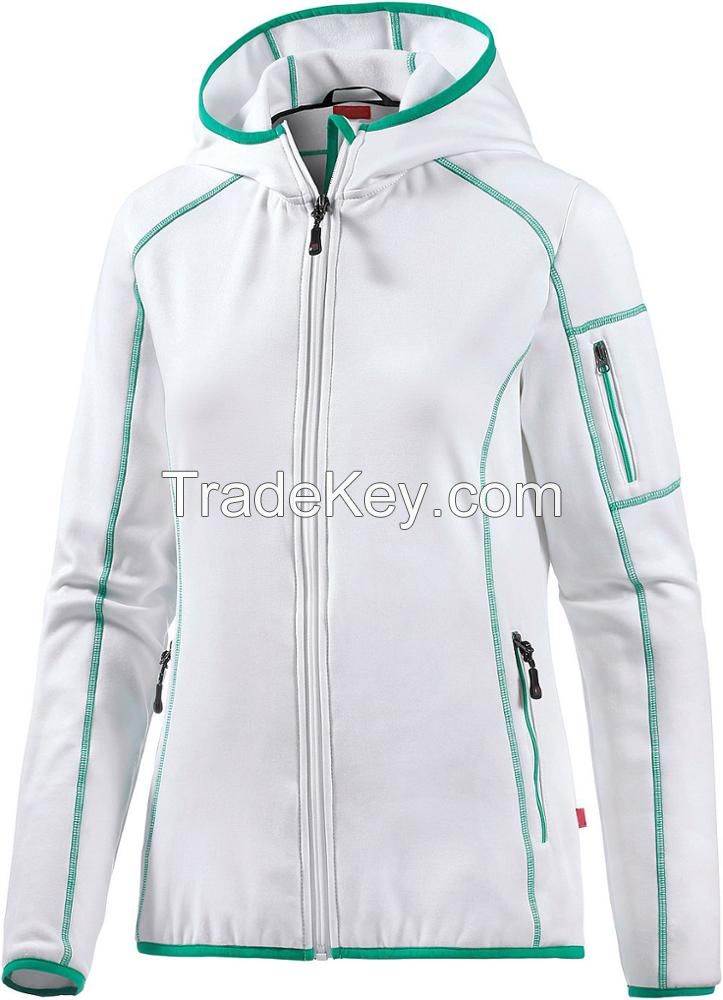 2019 Fashion Design Lady Slim Fit Softshell Jacket Blue White Red Gree