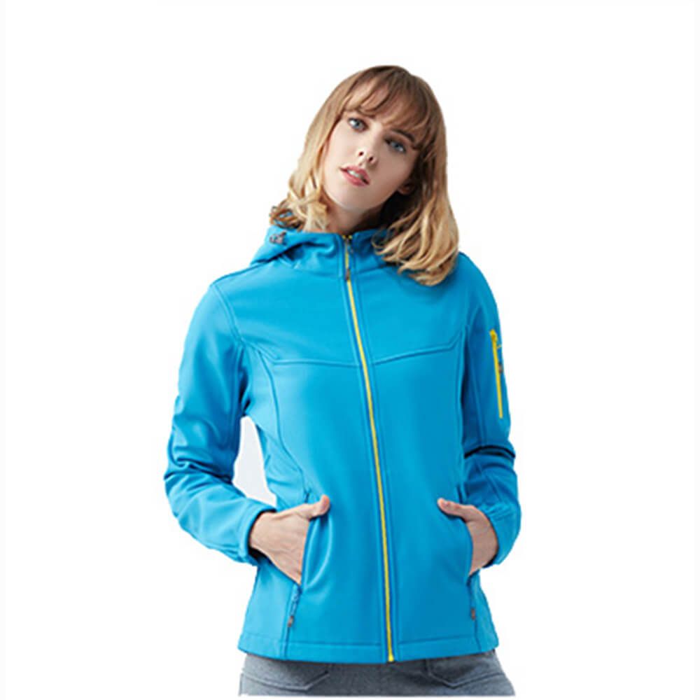 Wholesale Women Clothes Sport Waterproof Hooded Softshell Jacket Size