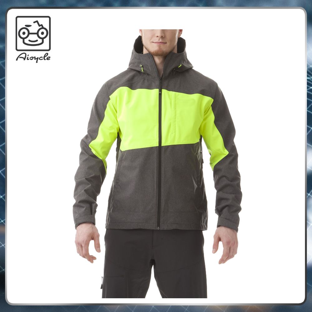 Mens Waterproof Fleece Lined Softshell Jacket With Hood