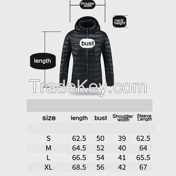 Digital Heating Hooded Work Jacket Motorcycle Riding Skiing Snow Coats Women Winter Warm Jacket 