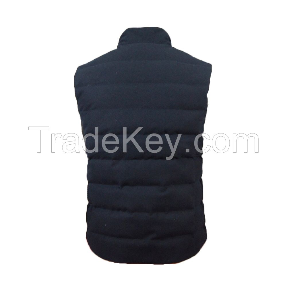 Best Mens Battery Electric Heated Woolen Vest With Duck Down Inside Manufacturer Direct