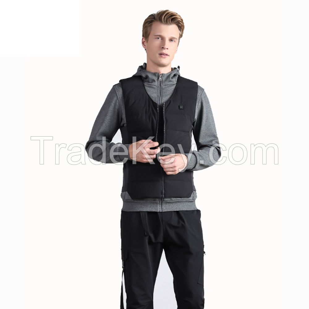  Manufacturer Men's Packable Down Sleeveless Coat Heated Vest 5V 