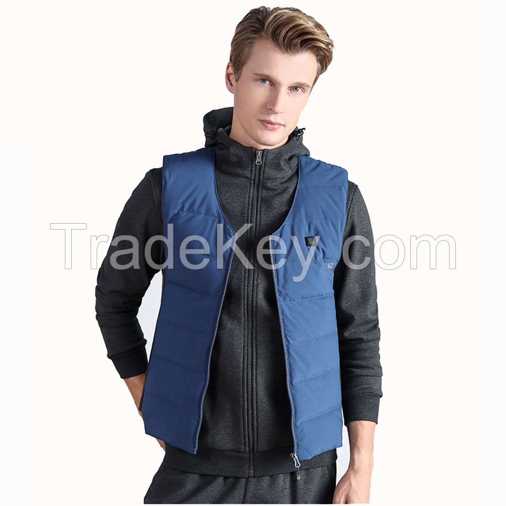 Manufacturer Men's Packable Down Sleeveless Coat Heated Vest 5V