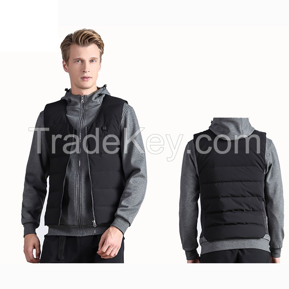 Manufacturer Men's Packable Down Sleeveless Coat Heated Vest 5V 