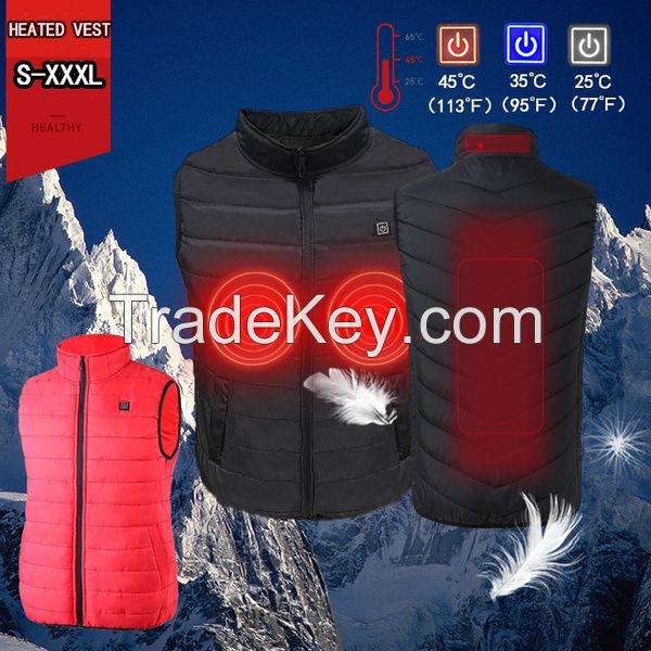 New Winter Man Woman Fashion Usb Interface Electric Heated Inner Vest Heating Sleeveless Heating Vest