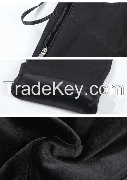 Heated Pants Winter Camping Warm Thick Pant Ski Hunting Usb Charging 3 Level Size S-5xl Black