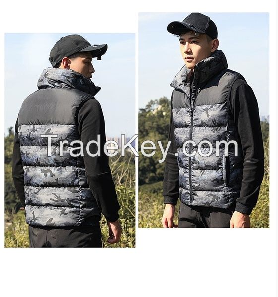 New Upgrade Intelligent Heating Sleeveless Vest Men Or Women Winter Full Zipper Vest