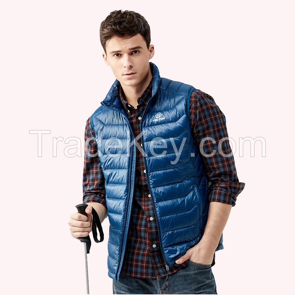  Fashion Men's Winter Nylon Warm Sleeveless Down Vest 