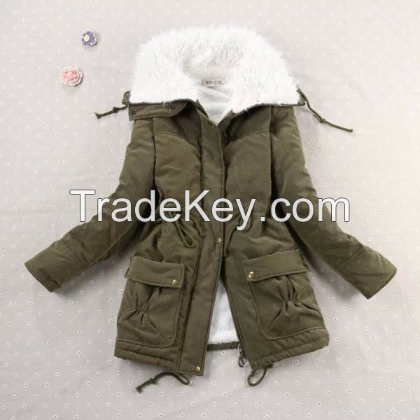 Winter Coat Women military Outwear Medium-Long Wadded Hooded snow Parka thickness Cotton Warm casual Jacket Plus Size 