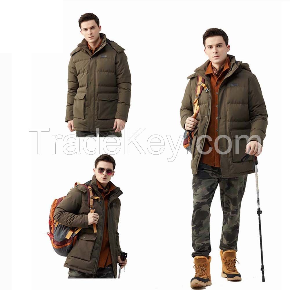 Wholesale Winter 99% Polyester Duck Down Windproof Mens Coat Thick Fashion Coat 