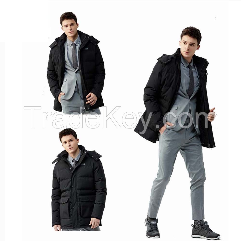 Wholesale Winter 99% Polyester Duck Down Windproof Mens Coat Thick Fashion Coat