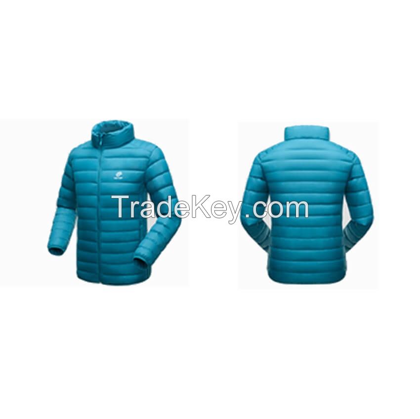 Comfy Deep Blue Coat Duck Down Jacket For Winters Men OEM Service 