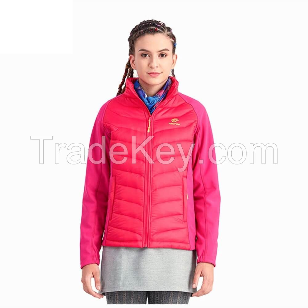 Girls Foldable Fake Down Jacket Womens Cotton Padded Jacket 100% Polyester Lining