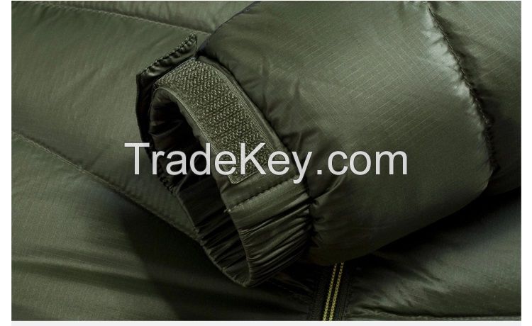 Men Clothing Extra Thick Goose Down Jacket Nylon Fabric