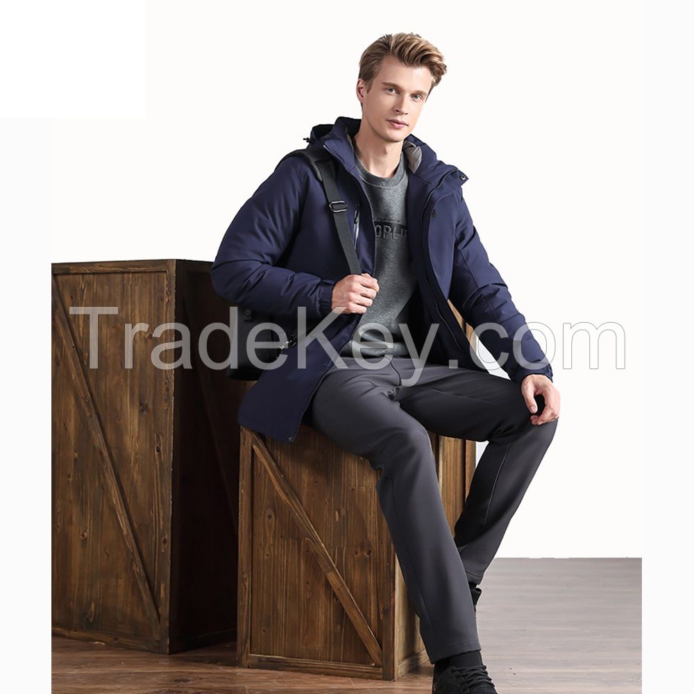 High Quality Hooded Windproof Nylon Winter Duck Down Men Jacket