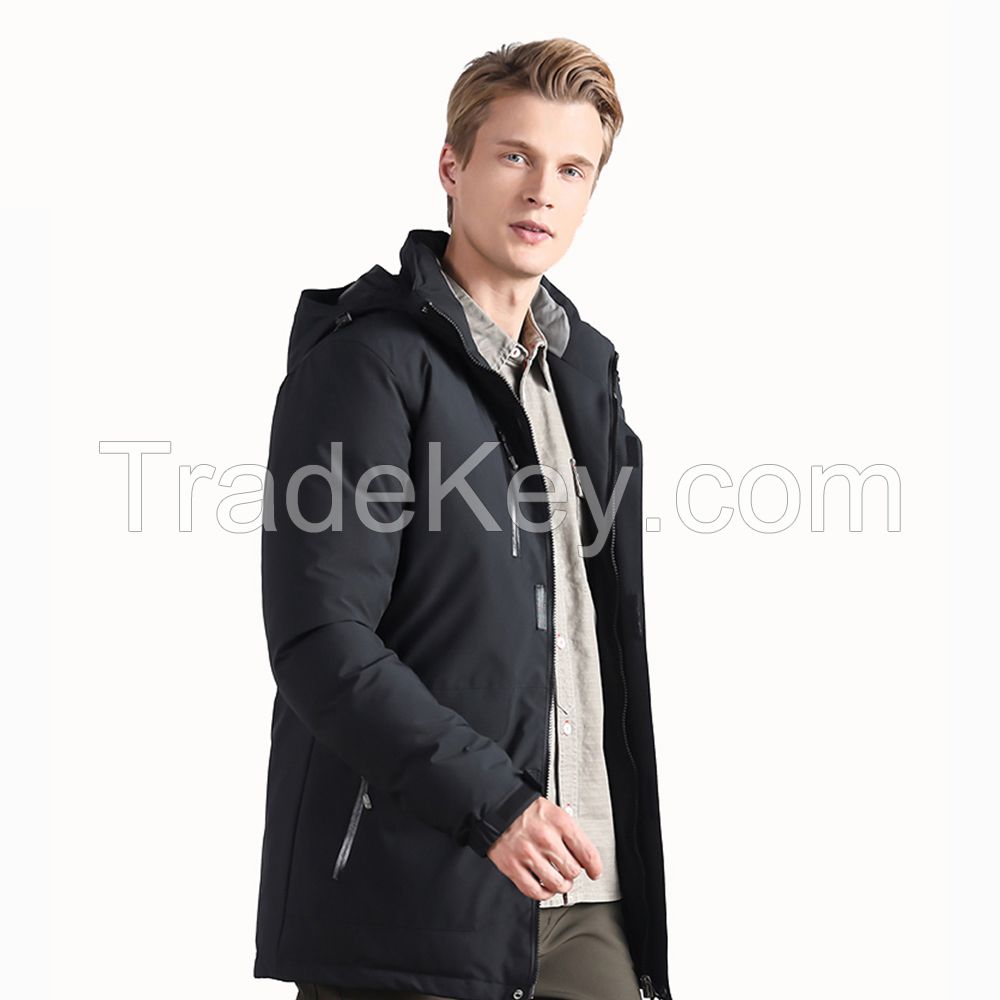 High Quality Hooded Windproof Nylon Winter Duck Down Men Jacket