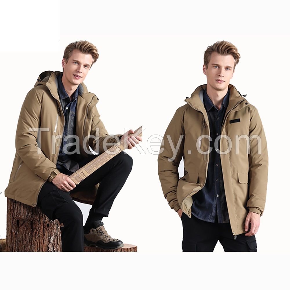 High Quality Hooded Windproof Nylon Winter Duck Down Men Jacket