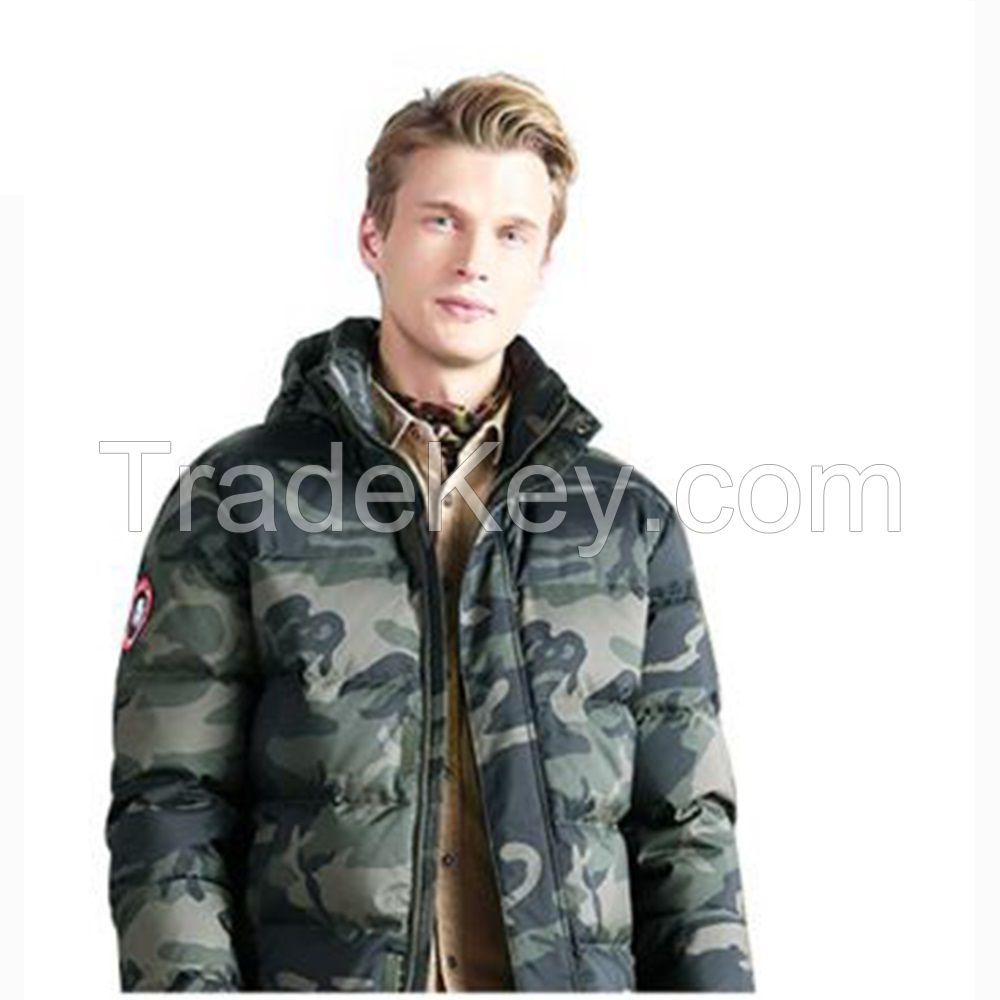 Aisycle Men Camo Printing Thicker Windproof Breathable Duck Down Jacket for Men