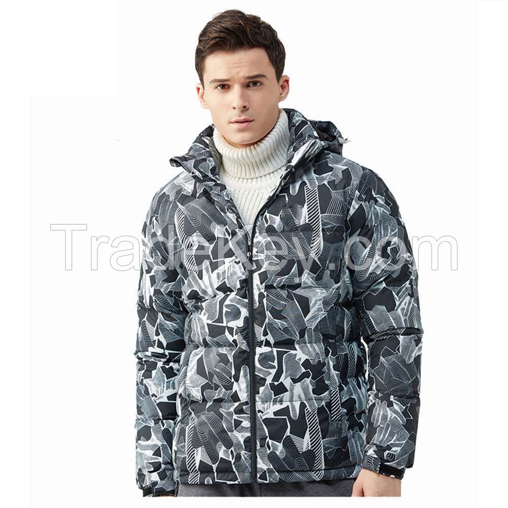 2019 Hot Sale Ultra Light 100% Nylon Breathable Duck Down Jacket Camouflage Coat 