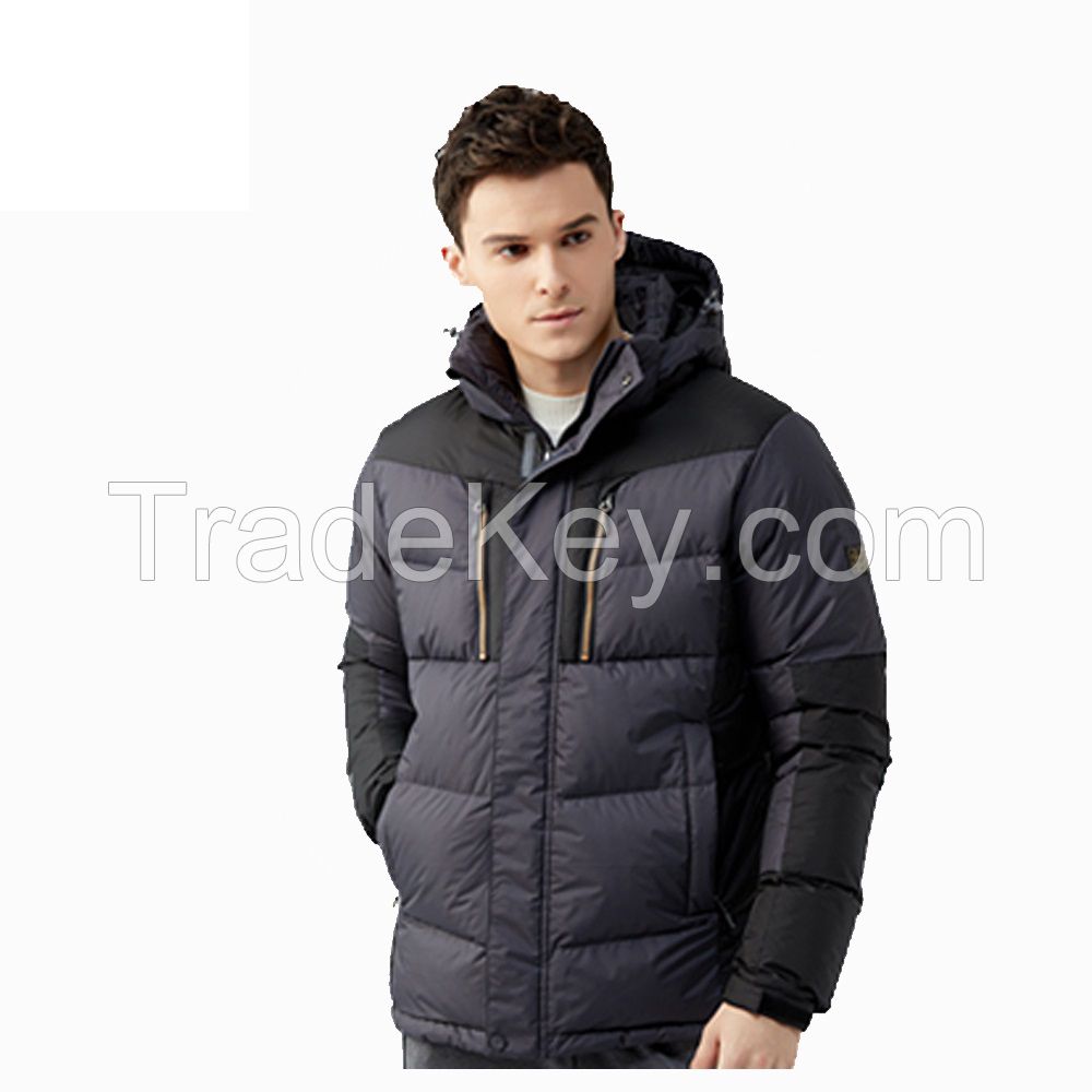 Aisycle Winter Clothing Men Grey Duck Down Coat Super Thick