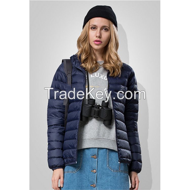 Sports Wear Custom Women Duck Down Jacket Ladies Down Jacket Pink