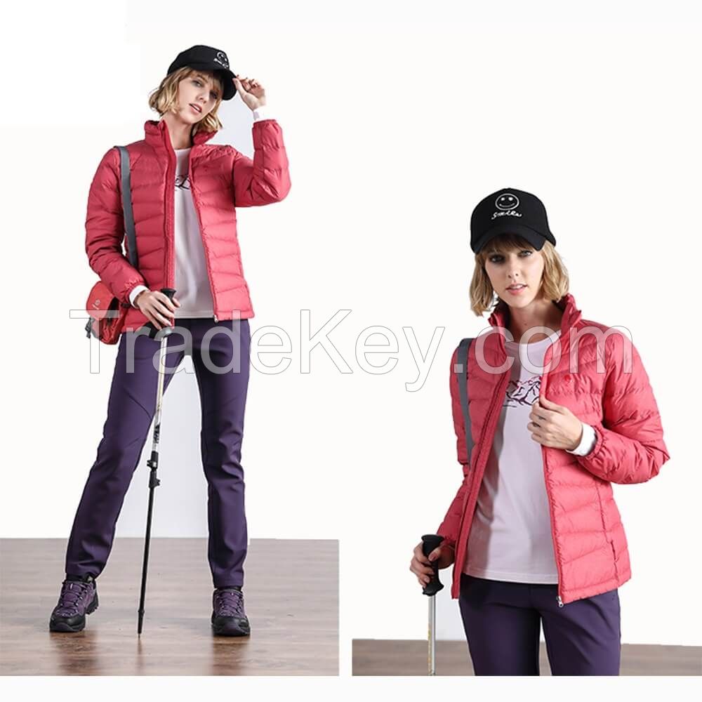 Womens Nylon Puffer Jacket Ultralight Outer Wear Coat Winter Clothing