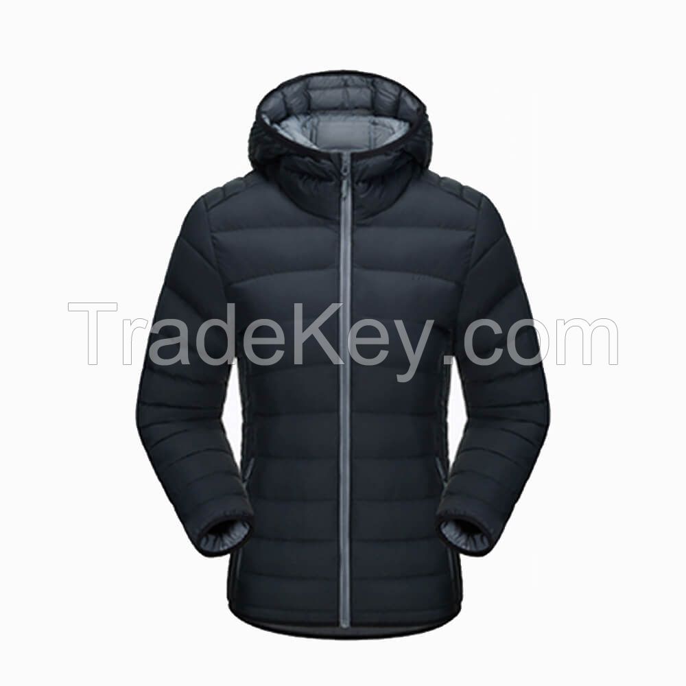 Men's Hooded Padded Jacket Quilted Coat Color Customized Jacket 