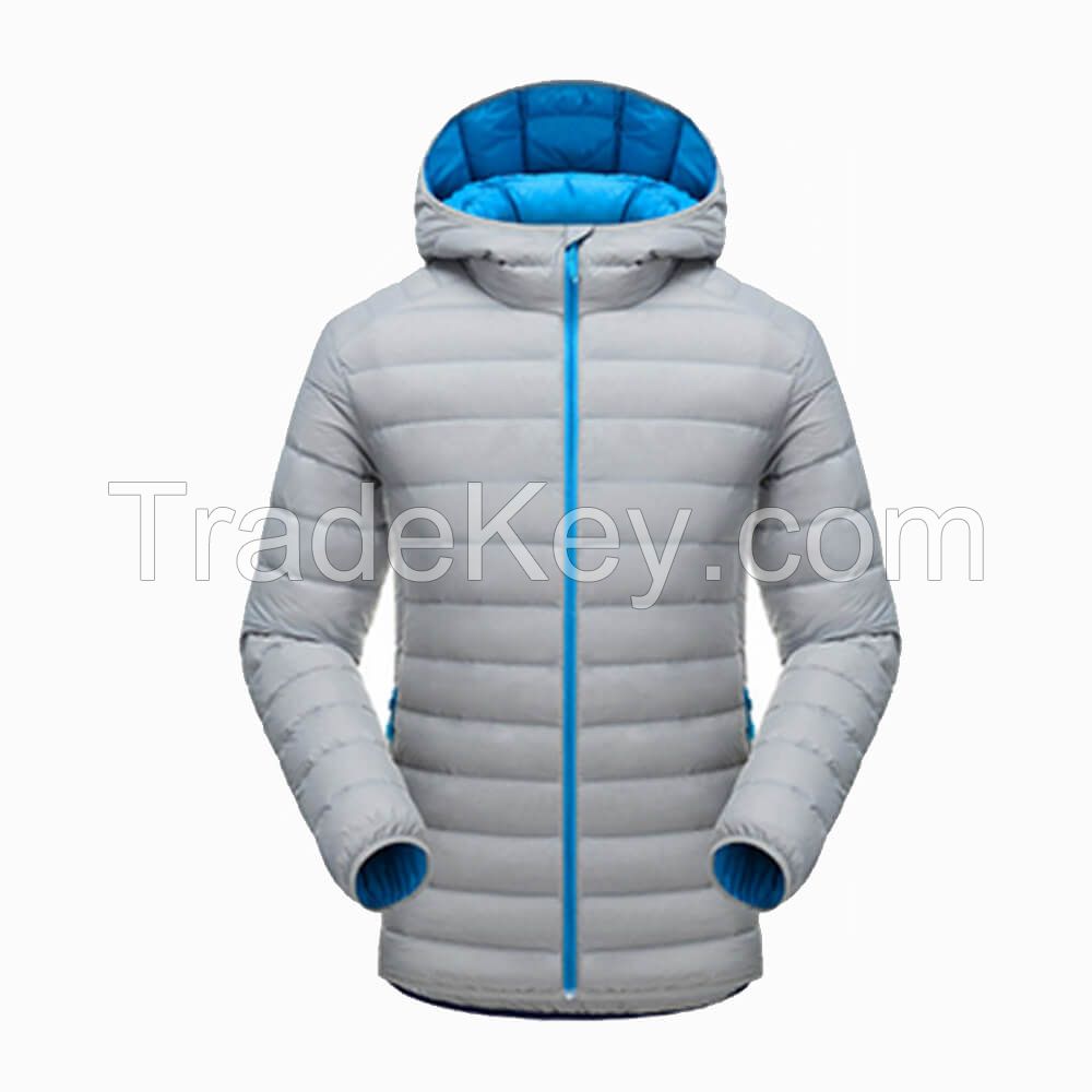 Men's Hooded Padded Jacket Quilted Coat Color Customized Jacket 