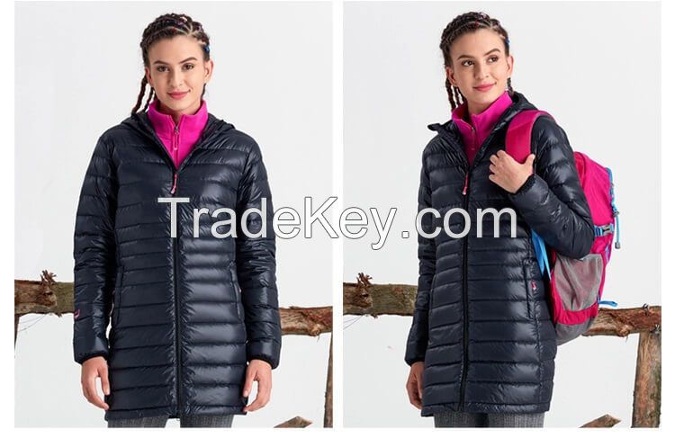 Newest Womens Outdoor Long Padded Coat Hooded Jacket For Winter Wear 